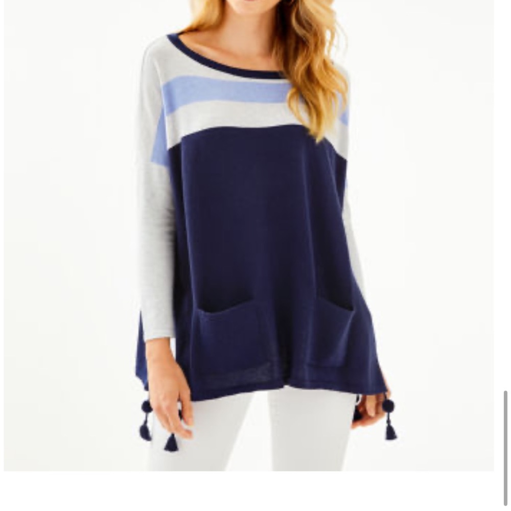 Lilly Pulitzer Elba Coolmax sweater Navy XS